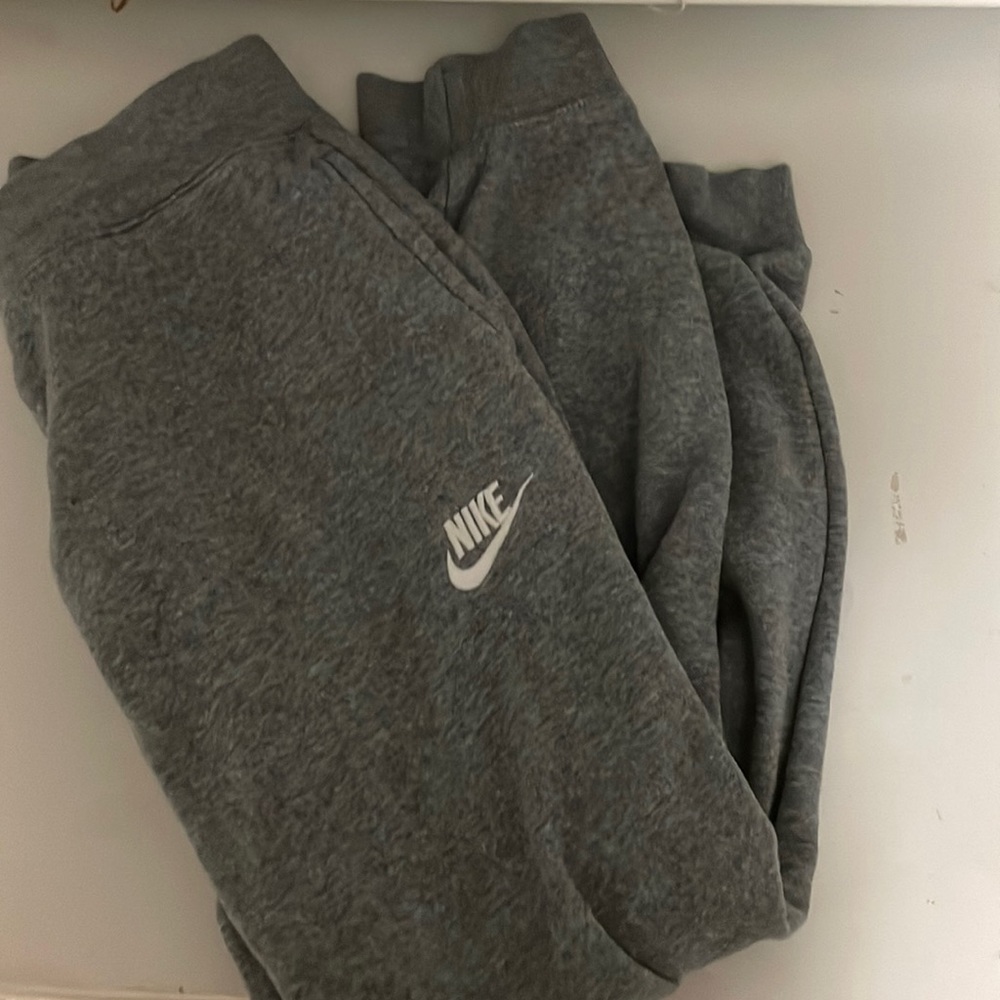 Grey Nike sweatpants